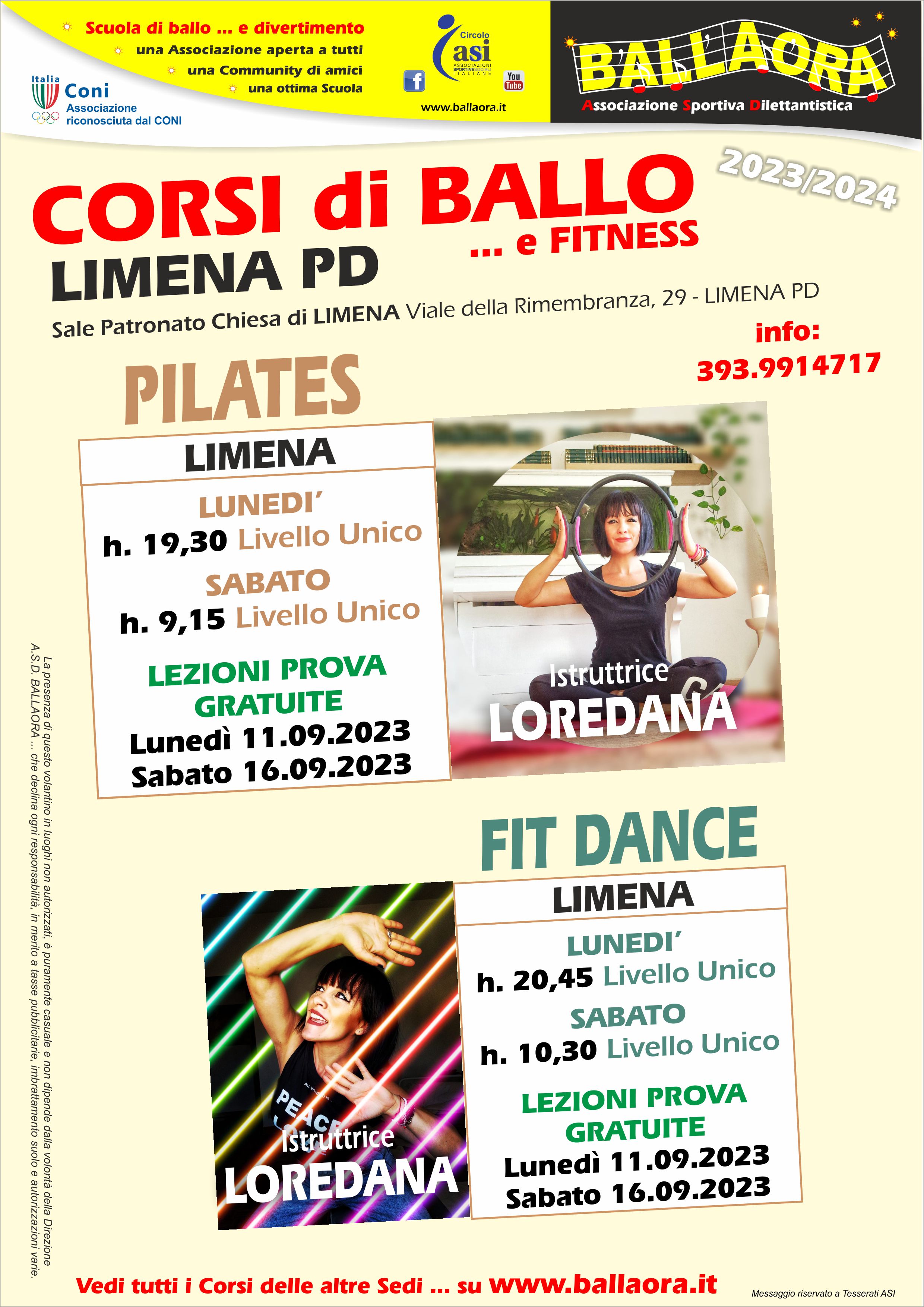 A4 lun mart giov sab pilates fit dolce limena 2023 2024