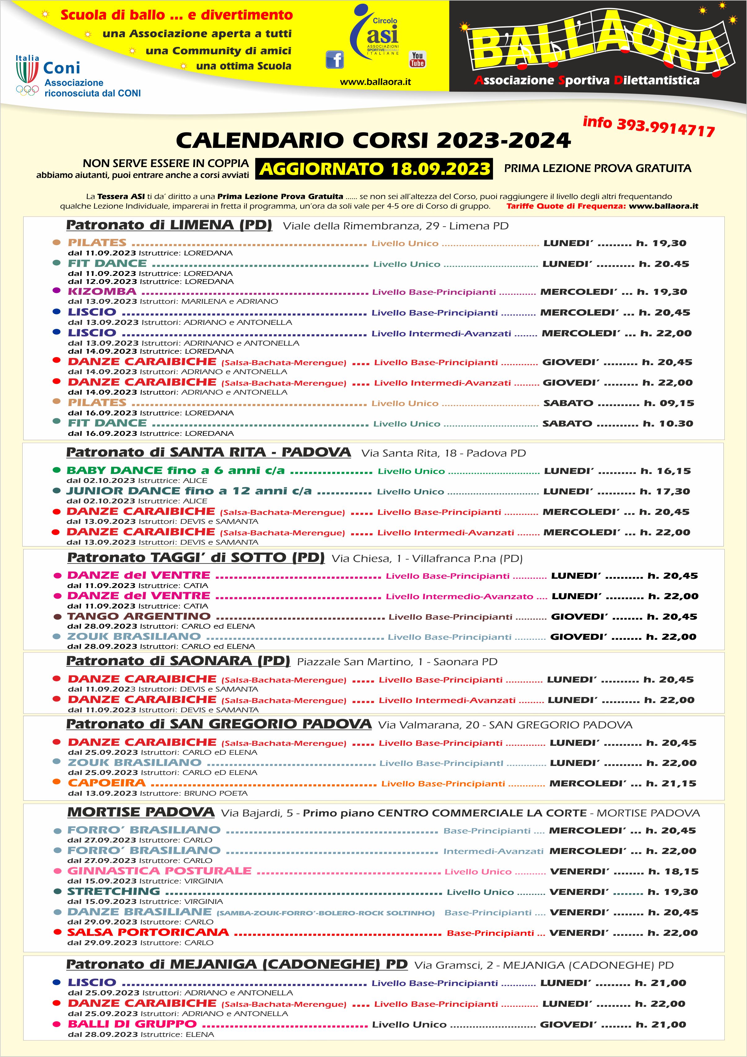 Calendario Corsi DEFINITIVO 2023 2024 A4