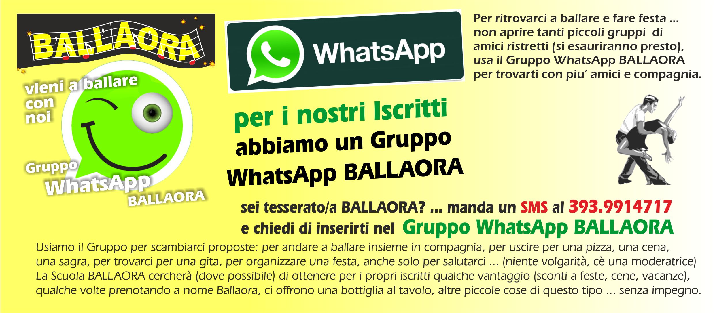 gruppo whatsapp ballaora 2020